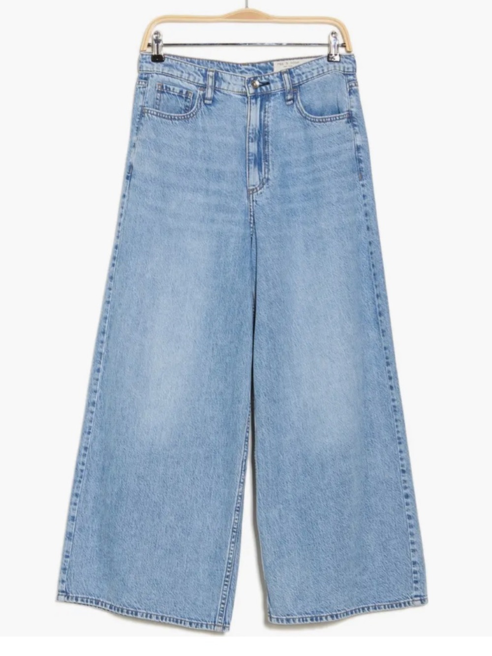 (LIKE NEW) Rag & Bone Serena Crop Wide Leg Jeans Lansdale Size 24 - Picture 3 of 3